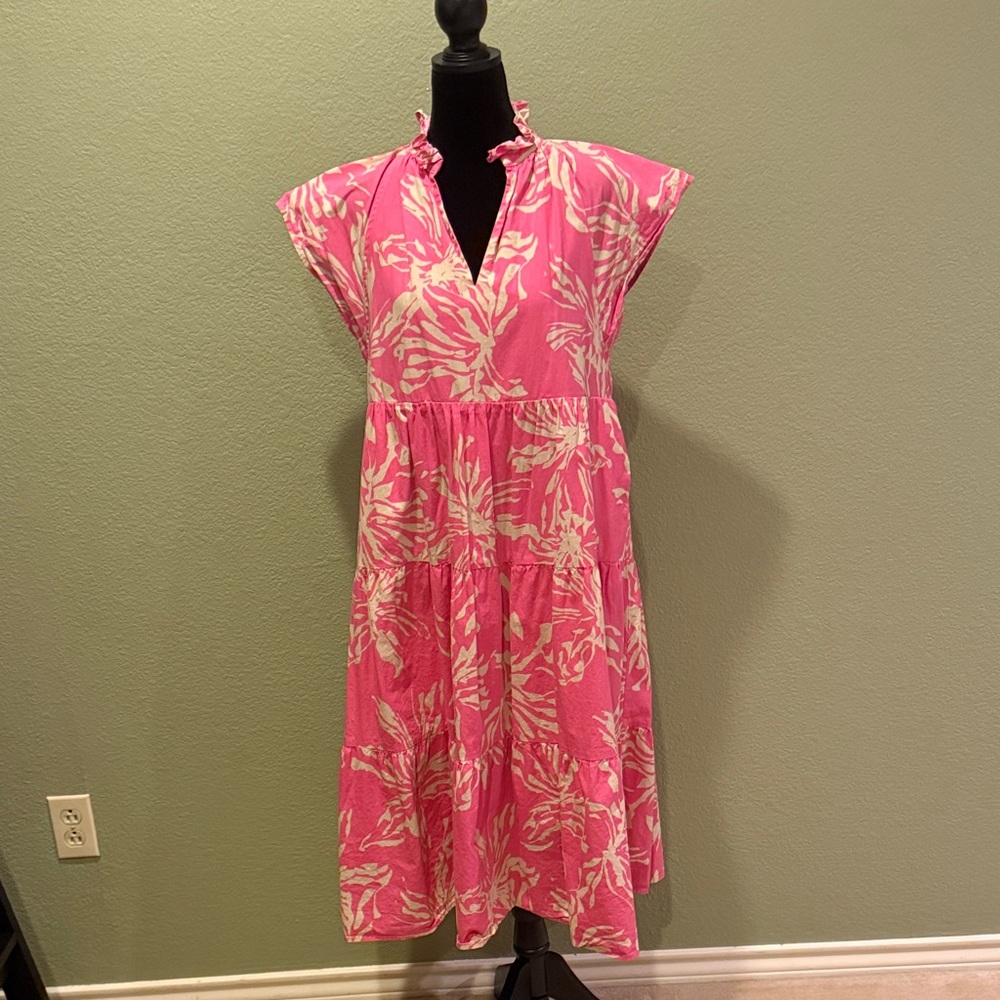 Pink Floral Women's Dress